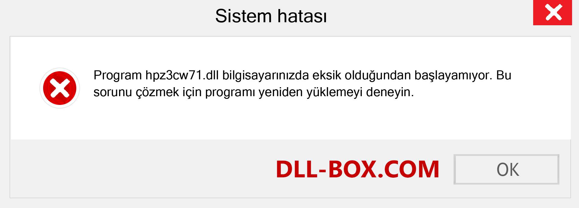 hpz3cw71.dll dosyası eksik mi? Windows 7, 8, 10 için İndirin - Windows'ta hpz3cw71 dll Eksik Hatasını Düzeltin, fotoğraflar, resimler